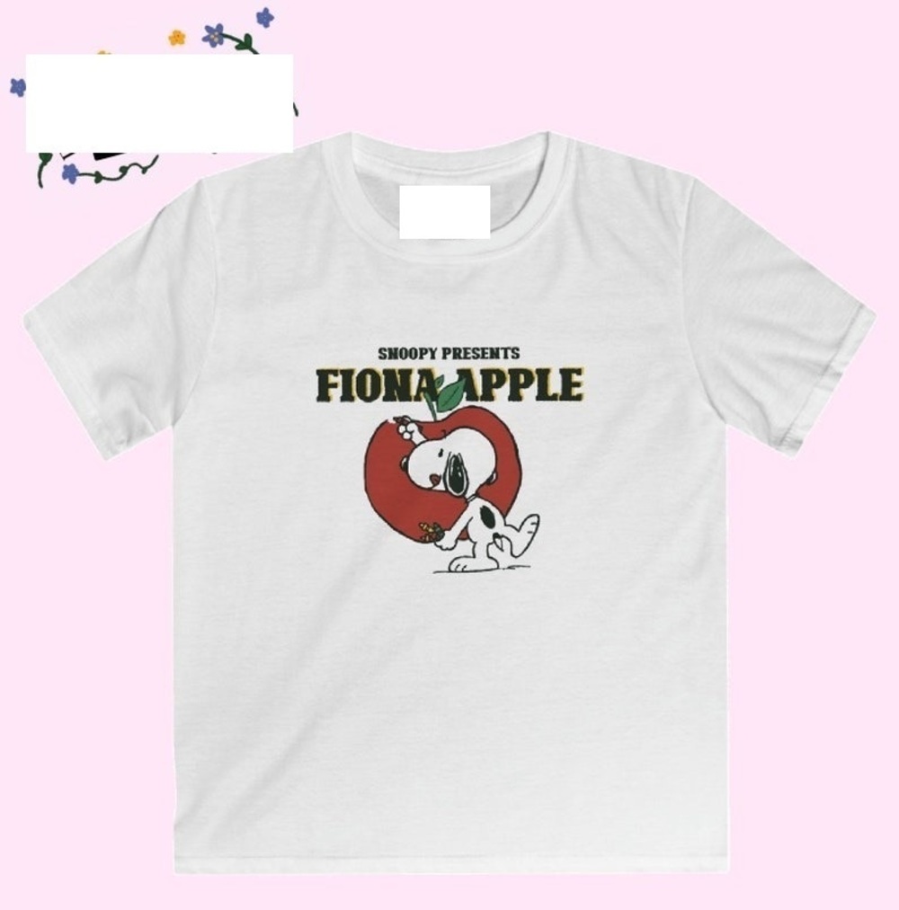 F Is For Fiona White Tee - Fiona Apple 1990s